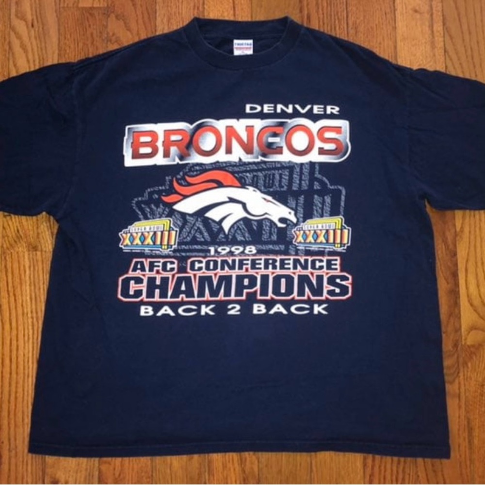 Denver Broncos 1998 AFC Champions SB XXXIII True-Fan T-Shirt Size XL
